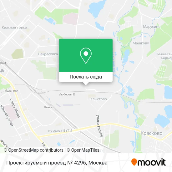 Карта Проектируемый проезд № 4296