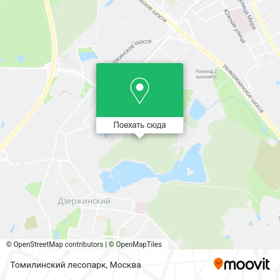 Карта Томилинский лесопарк