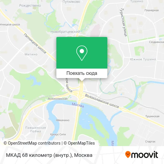 Карта МКАД 68 километр (внутр.)