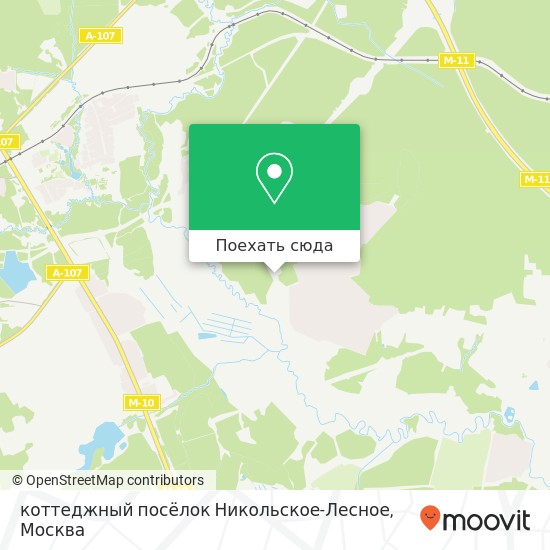 Карта коттеджный посёлок Никольское-Лесное