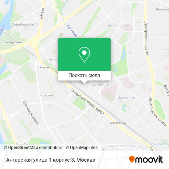 Карта Ангарская улица 1 корпус 3