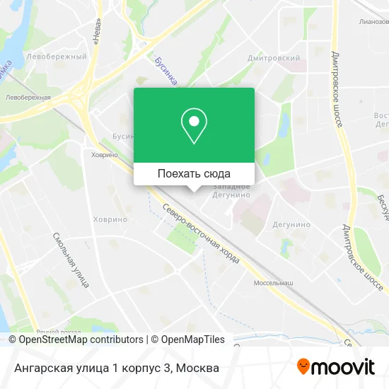 Карта Ангарская улица 1 корпус 3