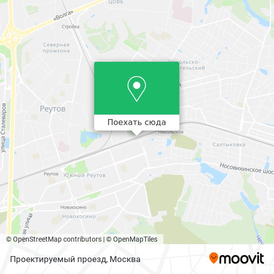 Карта Проектируемый проезд