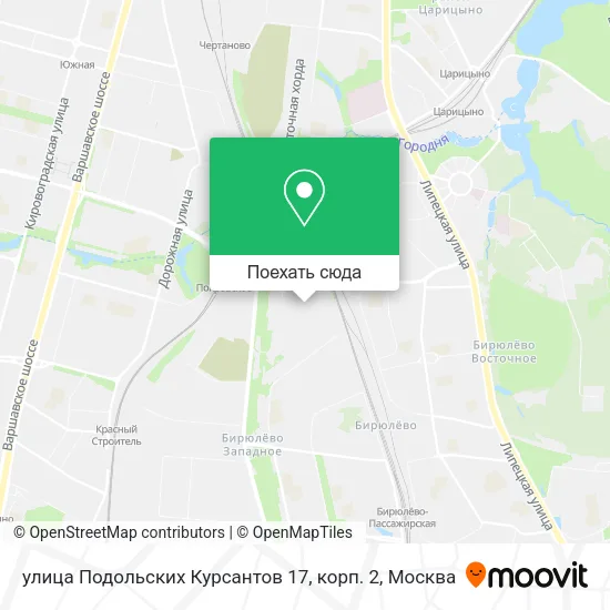Карта улица Подольских Курсантов 17, корп. 2