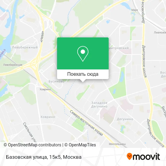 Карта Базовская улица, 15к5