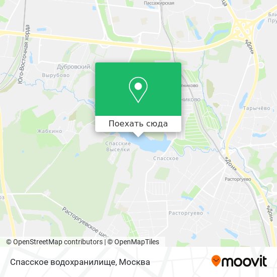 Карта Спасское водохранилище