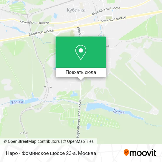 Карта Наро - Фоминское шоссе 23-а