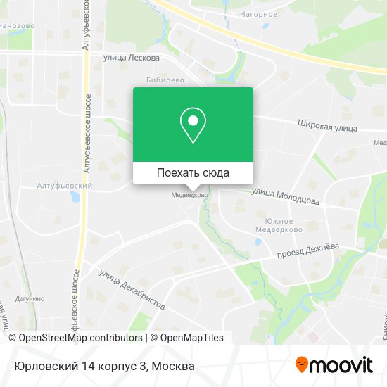 Карта Юрловский 14 корпус 3