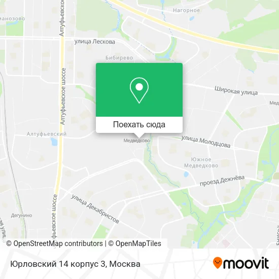 Карта Юрловский 14 корпус 3