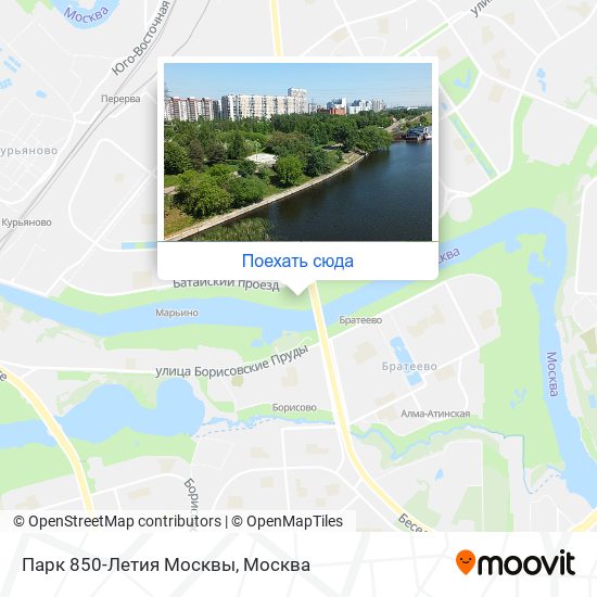 Карта Парк 850-Летия Москвы