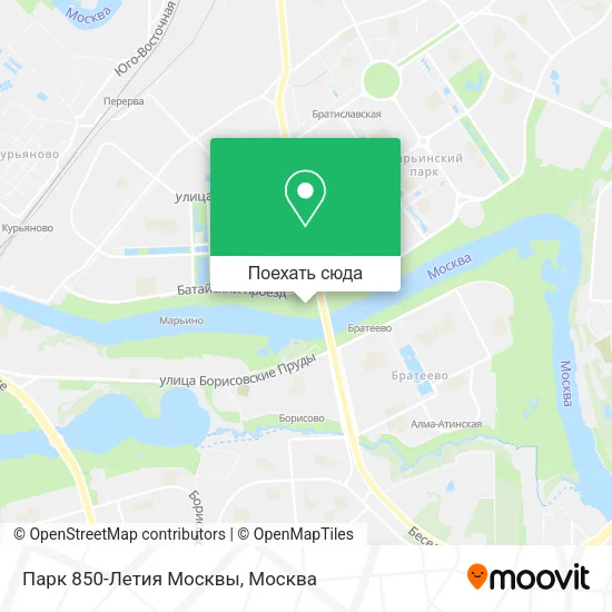 Карта Парк 850-Летия Москвы