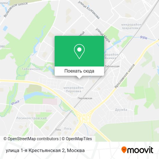 Карта улица 1-я Крестьянская 2