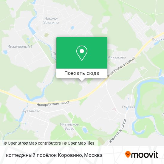 Карта коттеджный посёлок Коровино