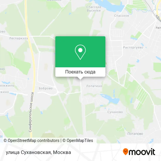 Карта улица Сухановская