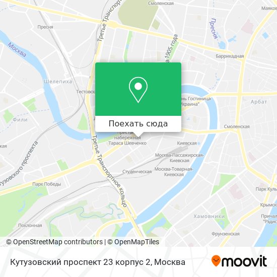 Карта Кутузовский проспект 23 корпус 2