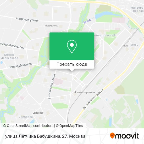 Карта улица Лётчика Бабушкина, 27