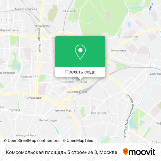 Карта Комсомольская площадь 5 строение 3