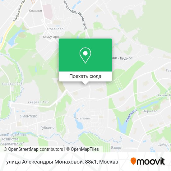Карта улица Александры Монаховой, 88к1