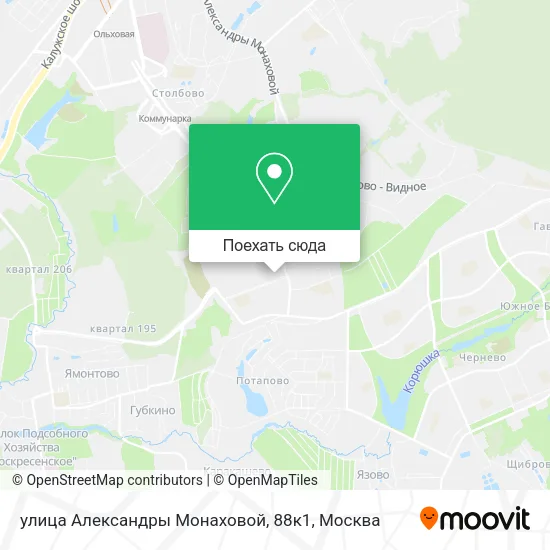 Карта улица Александры Монаховой, 88к1