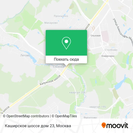 Карта Каширское шоссе дом 23
