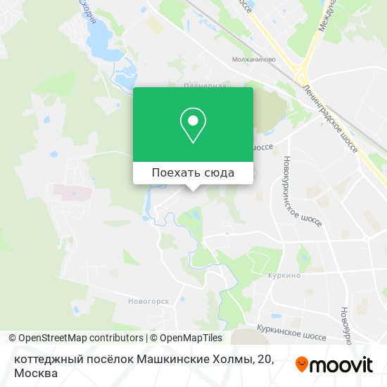 Карта коттеджный посёлок Машкинские Холмы, 20
