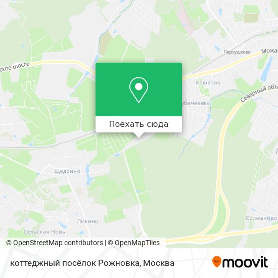 Карта коттеджный посёлок Рожновка