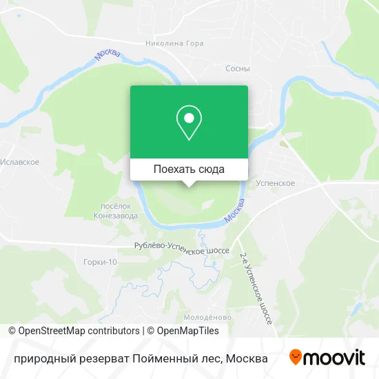 Карта природный резерват Пойменный лес