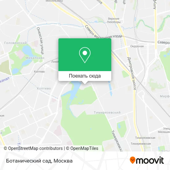 Карта Ботанический сад