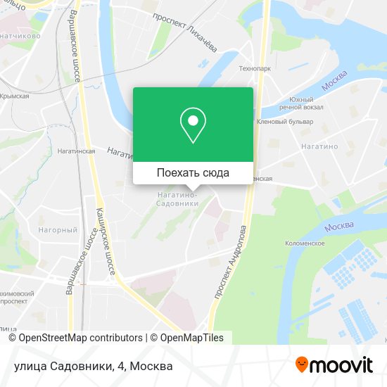 Карта улица Садовники, 4