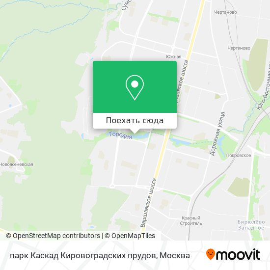 Карта парк Каскад Кировоградских прудов