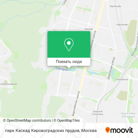 Карта парк Каскад Кировоградских прудов