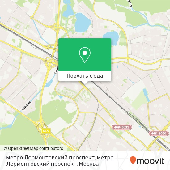 Карта метро Лермонтовский проспект, метро Лермонтовский проспект
