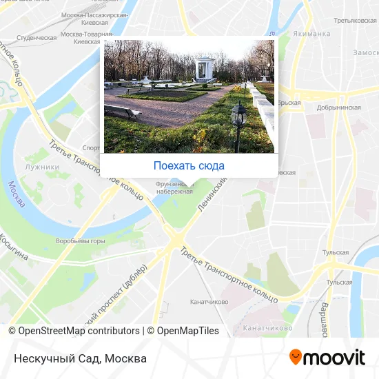 Карта Нескучный Сад