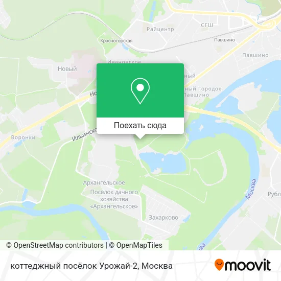 Карта коттеджный посёлок Урожай-2