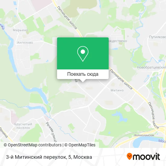 Карта 3-й Митинский переулок, 5