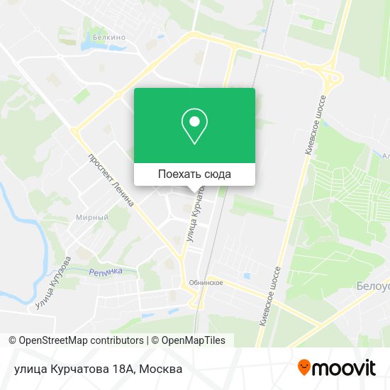 Карта улица Курчатова 18А