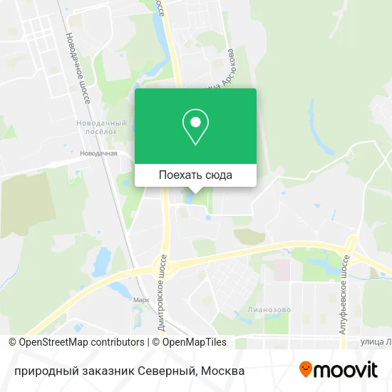 Карта природный заказник Северный