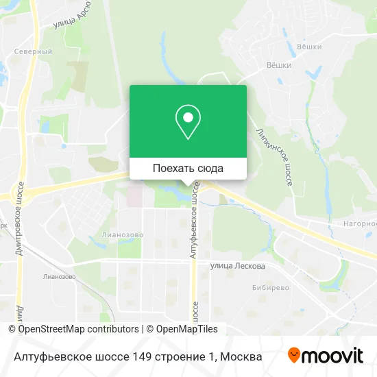 Карта Алтуфьевское шоссе 149 строение 1