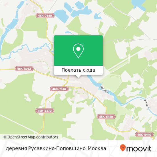 Карта деревня Русавкино-Поповщино