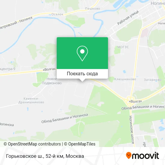 Карта Горьковское ш., 52-й км