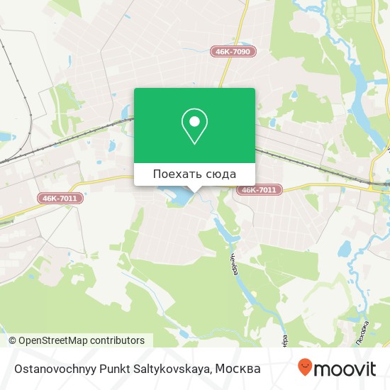 Карта Ostanovochnyy Punkt Saltykovskaya