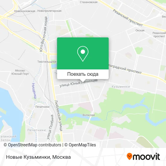 Карта Новые Кузьминки