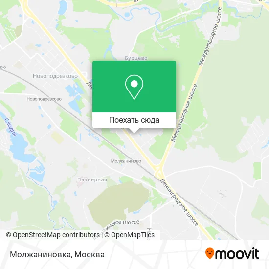 Карта Молжаниновка