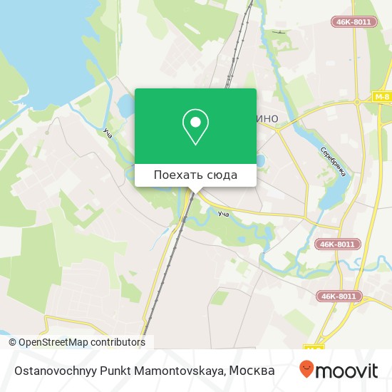 Карта Ostanovochnyy Punkt Mamontovskaya