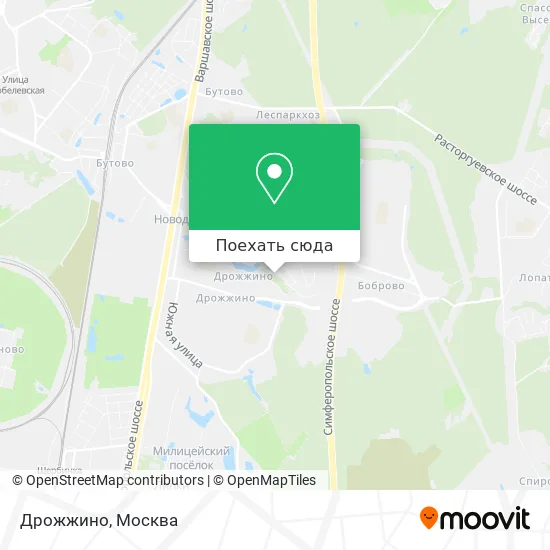 Карта Дрожжино