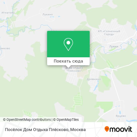 Карта Посёлок Дом Отдыха Плёсково