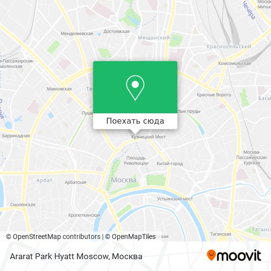 Карта Ararat Park Hyatt Moscow