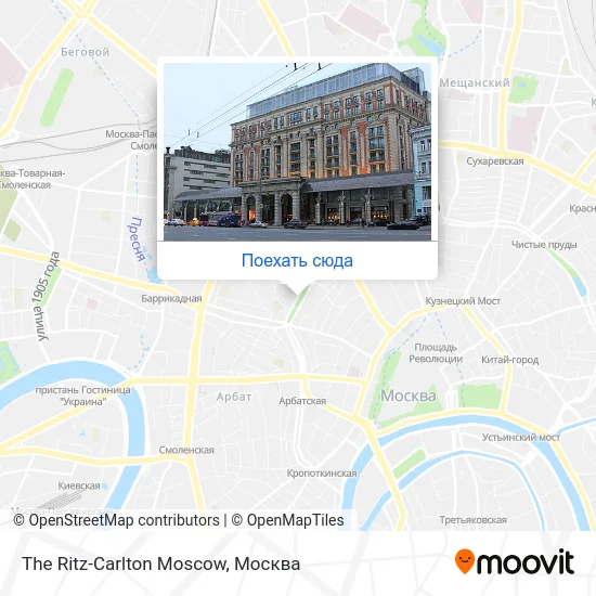 Карта The Ritz-Carlton Moscow