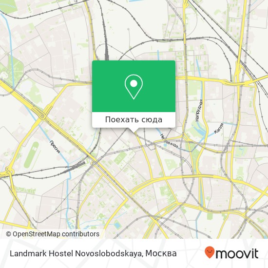 Карта Landmark Hostel Novoslobodskaya