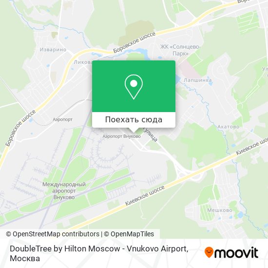 Карта DoubleTree by Hilton Moscow - Vnukovo Airport